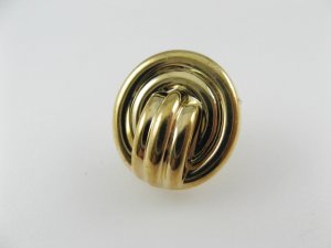 画像1: Plastic Gold Rope Knot Button