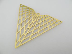 画像2: BRASS Textured Inverted triangle