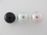 Vintage Acrylic Japanese Pearl Ball Beads 14mm