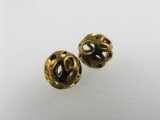 Brass Tiny Cage Ball Beads 4個いり