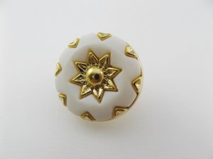 画像1: Plastic Gold+White W/Sun Button