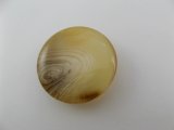 Plastic Round Beige Swirl Marble Button