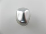 Vintage Plastic Matte Silver Faceted Beads