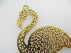 画像2: Brass Plate Flamingo