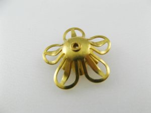 画像2: Brass Plate 3D Filigree Flower