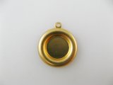BRASS Rolled Edge Round Setting 9mm