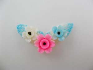 画像1: Vintage 3-Flowers Cabochon  