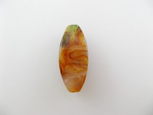 画像1: Vintage Caramel Gold Marble Lucite Beads(L)
