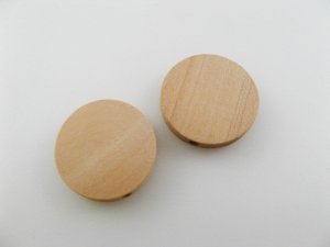 画像1: Coin Organic Wood Beads 2個いり