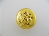 Vintage Plastic Gold Lion Button