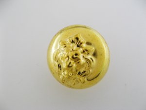 画像1: Vintage Plastic Gold Lion Button