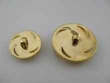 他の写真2: Vintage Plastic Gold+Black Knot Button