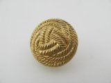 Plastic Twist Knot Gold Button 
