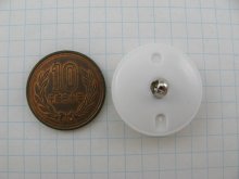 他の写真1: Plastic Round Ornament SV/WH Button