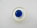 Plastic Blue+Pearlescent Button