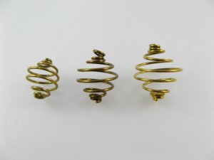 画像1: Brass Wire Beads 2個いり