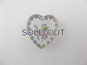 画像1: Octopus Heart Glass Intaglio Pendant