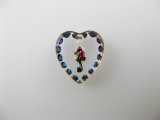 Tiny Seahorse Heart Glass Intaglio Pendant