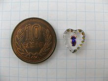 他の写真1: Tiny Owl Heart Glass Intaglio Pendant