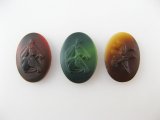 Vintage Marble Glass Embossed Cabochon