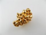 Platic Metal Gold Gemmy Beads