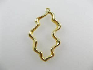 画像1: Goldplated Wave Ring Charm