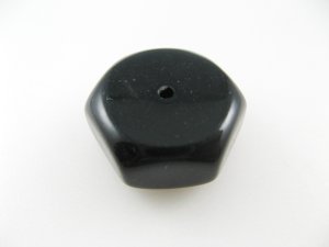 画像1: Vintage Plastic Black HEX Spacer Beads