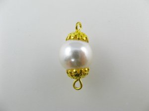 画像2: Vintage Japanese Pearl Beads Connector【II】2個入り