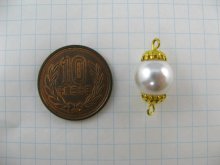 他の写真1: Vintage Japanese Pearl Beads Connector【II】2個入り