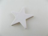 Vintage White Plastic Star Cabochon