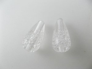 画像1: Plastic Bubbles Teardrop Beads 2個入り