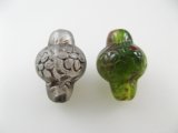 Vintage Plastic Marble Lantern Beads