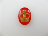 RED Crown Glass Intaglio Cabochon【18x13】