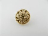 Plastic Gold Filigree Flower Button (mini)