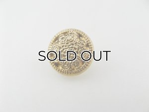 画像1: Plastic Gold Filigree Flower Button (mini)