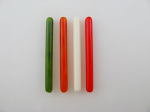 画像1: Vintage Plastic Marble Long Tube Beads