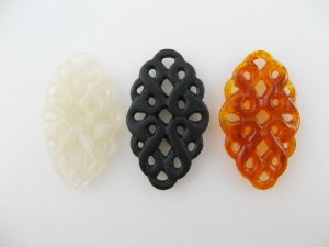 画像1: Plastic Carved Connector Beads