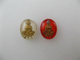 Vintage Glass Intaglio Buddha Cabochon