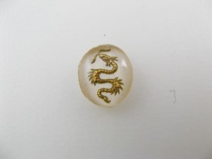 画像1: Tiny Glass ”DRAGON” Intaglio Cabochon