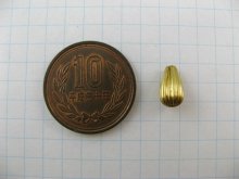 他の写真1: Brass Corrugated Mini Drop Beads 2個いり
