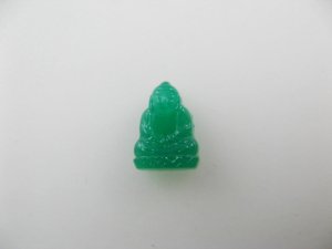 画像1: Vintage Glass Jade "Tiny-Buddha" Cabochon