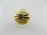 Plastic Gold Bow Button