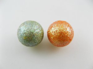画像1: Vintage Plastic Glitter Ball Beads 