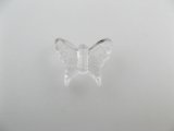 Vintage Plastic Clear Butterfly Beads