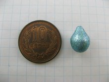 他の写真1: Vintage Plastic Glitter Pear Beads 2個入り