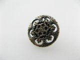 Metal A/Silver Flower Button