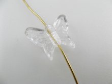他の写真2: Vintage Plastic Clear Butterfly Beads