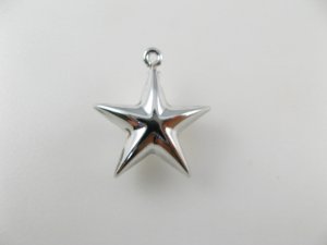 画像1: Vintage Plastic Silver Puffy Star