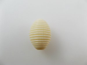 画像1: Vintage Ivory Notches Oval Beads