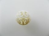 Vintage Plastic Ivory Filigree Beads 2個入り